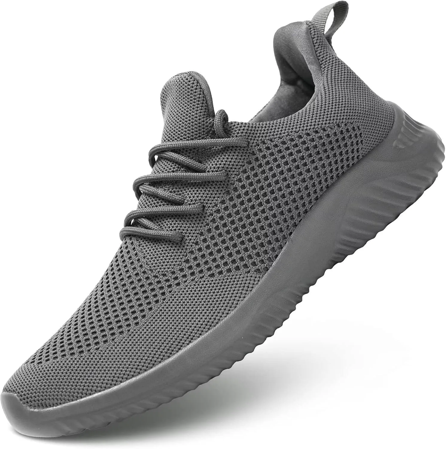 

Мужские слипоны для ходьбы, ультралегкие, дышащие, нескользящие кроссовки для бега, повседневная мода, сетчатые спортивные кроссовки для тренировок Wrezatro, серый