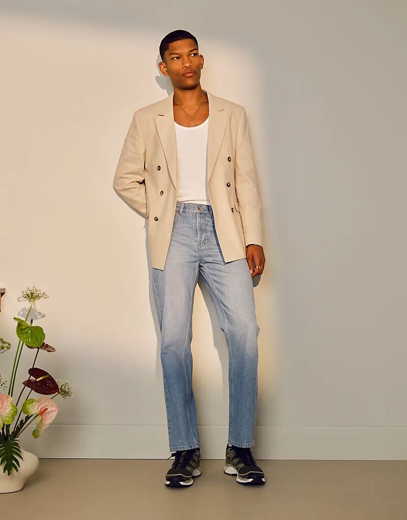 

Джинсы Topman прямого кроя, светло-голубого цвета