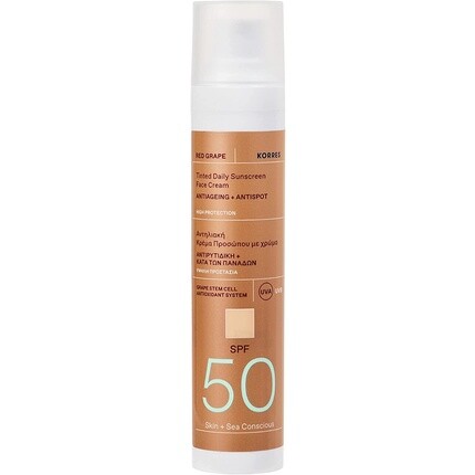 

Солнцезащитный крем для лица с тонирующим эффектом Red Grape Spf50 50 мл, Korres