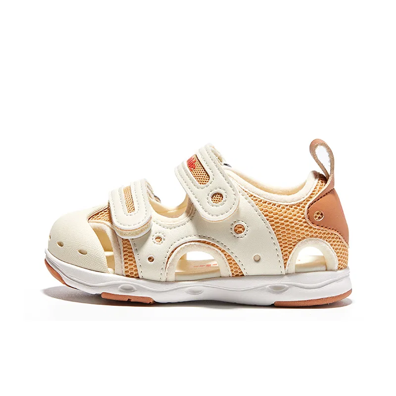 Детские кроссовки из искусственной кожи GINOBLE Ivory White/Brown