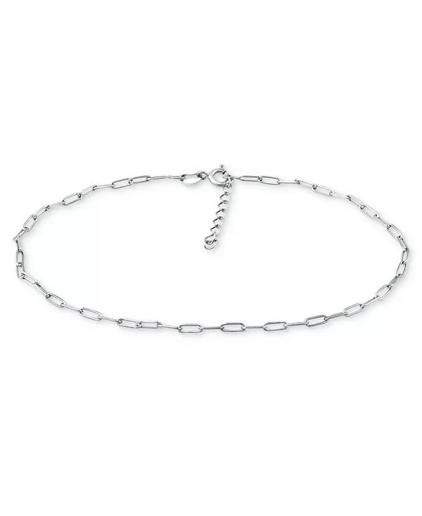 

Браслет на лодыжку в виде скрепки из стерлингового серебра и серебра 18 карат, созданный для Macy's Giani Bernini, silver