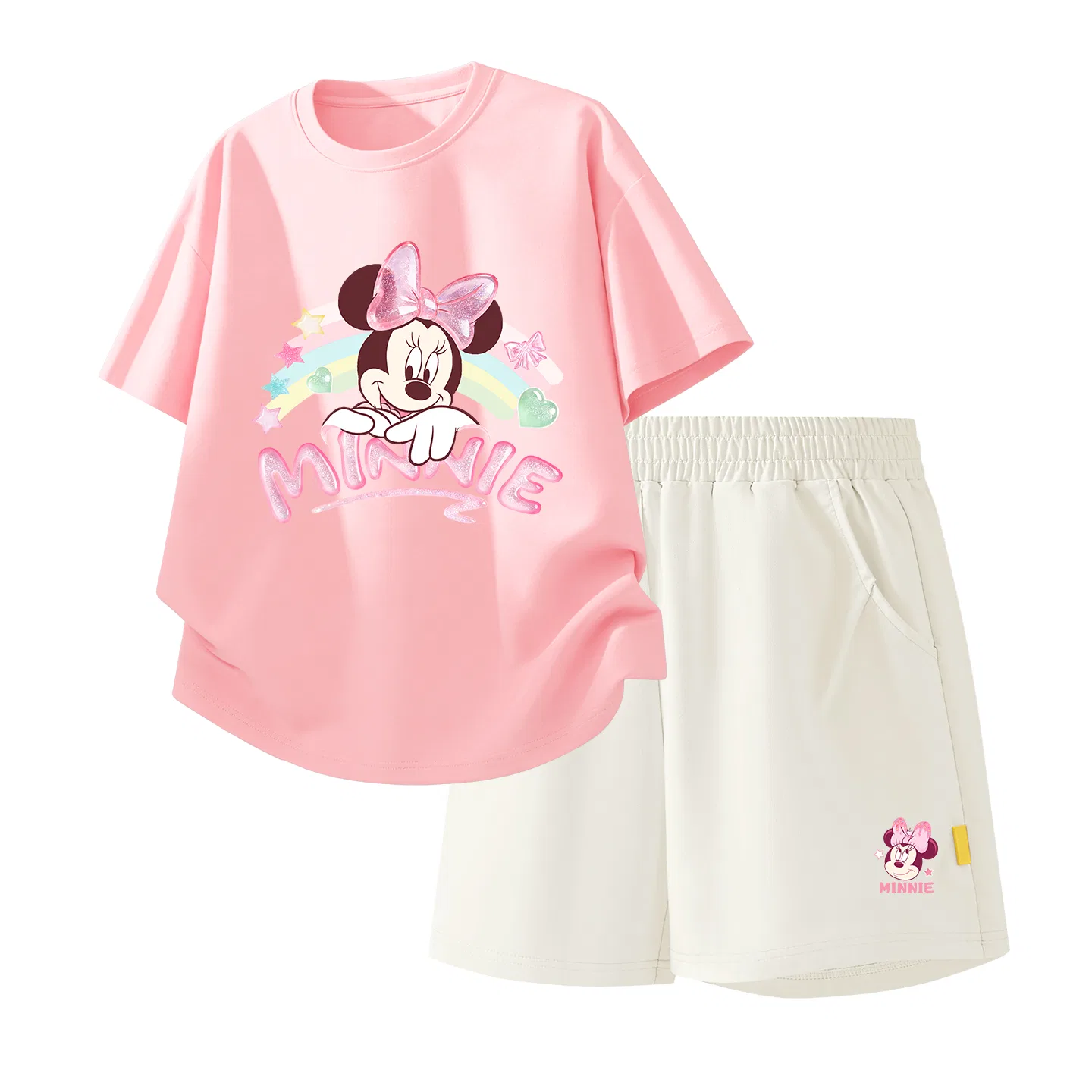 Детский спортивный костюм Casual Sportswear 2 Piece Set Disney, Di Crystal Pink+Di Sweetie K_Bottom Right Mist White