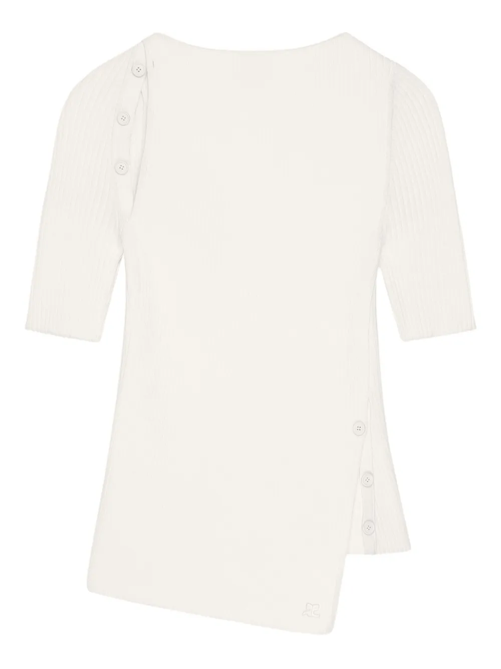 

Топ в рубчик с вырезами Courrèges, белый