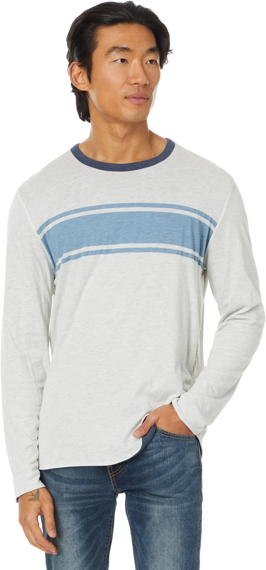 

Толстовка Faherty Long Sleeve Cloud Reversible Crew, цвет Ivory Heather
