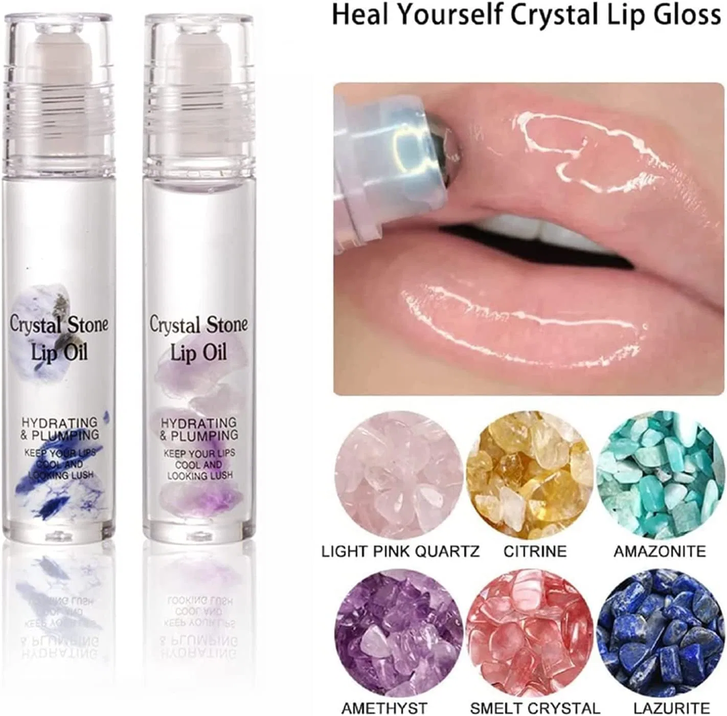 Увлажняющий блеск для губ «Natural Crystal» (6 шт.) Hualabo, 6 Pieces. — фото 2
