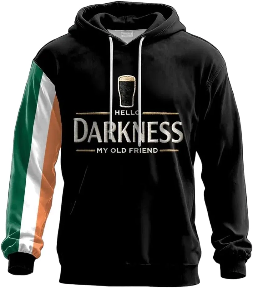 Мужская толстовка Hello Darkness My Old Friend Ireland Irish Beer