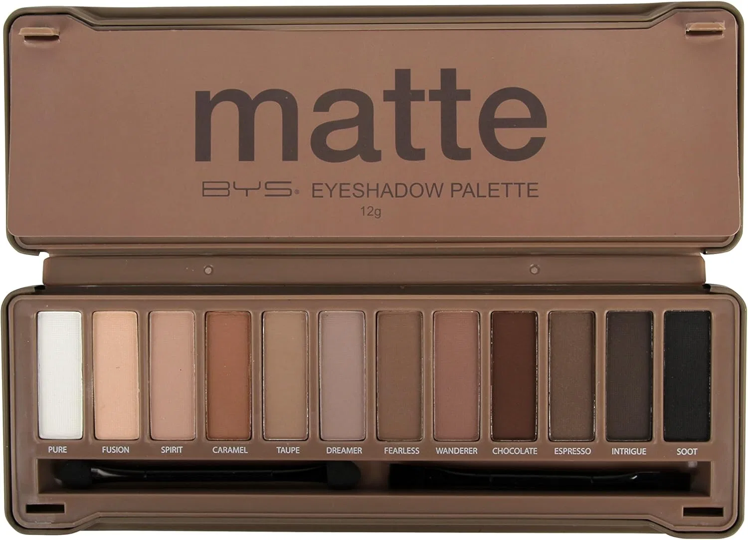 Палетка теней для век BYS Nude Matte, 12 оттенков