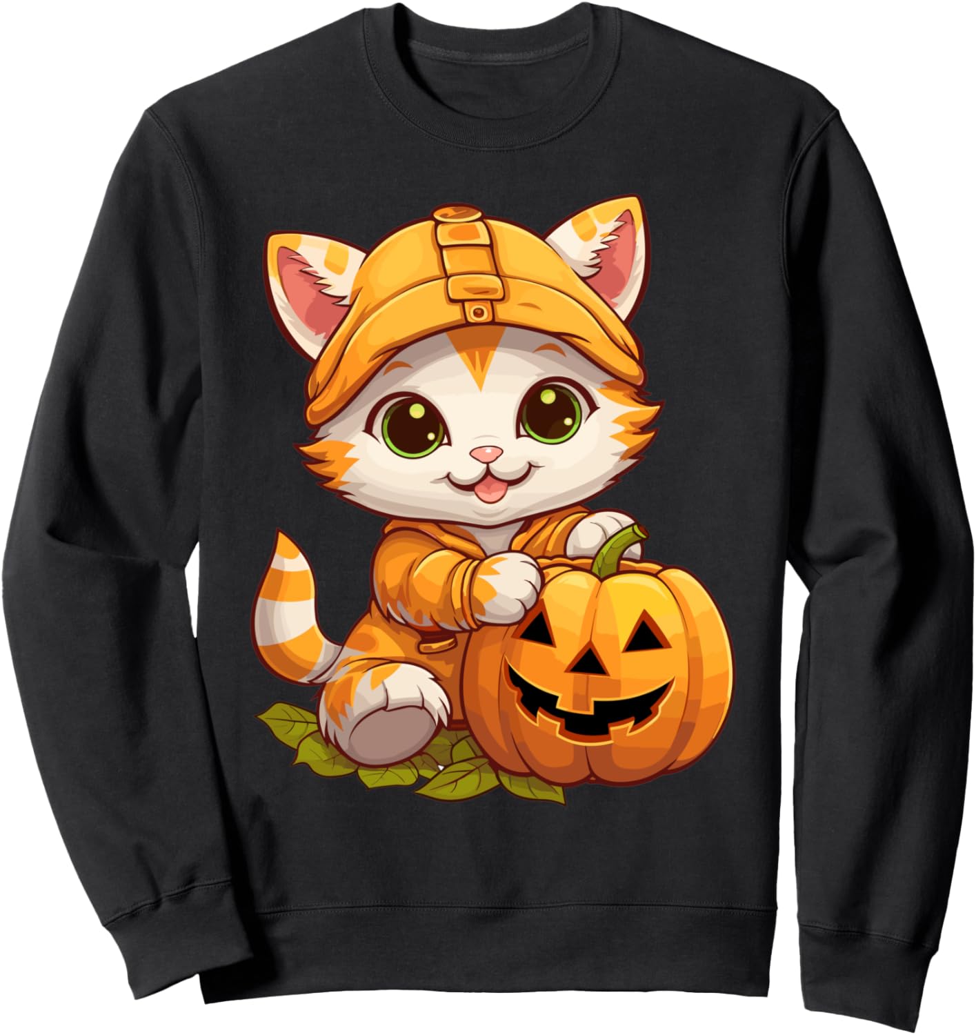 

Забавный костюм кошки-тыквы на Хэллоуин для любителей кошек - толстовка на Хэллоуин Funny Cat Lover Cat Halloween Pumpkin, черный