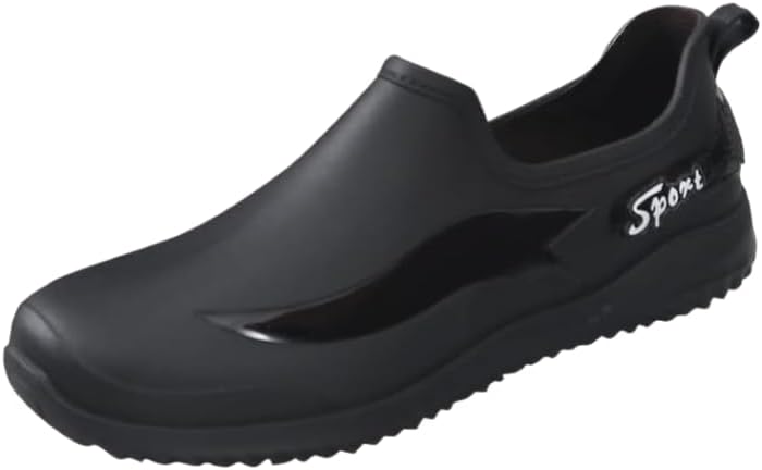 

Модные мужские резиновые сапоги Hhhchpm, устойчивые к скольжению, износостойкие, водонепроницаемые короткие ботинки на щиколотку, всесезонная обувь для дождя для работы на улице, рыбалки и путешествий, черный