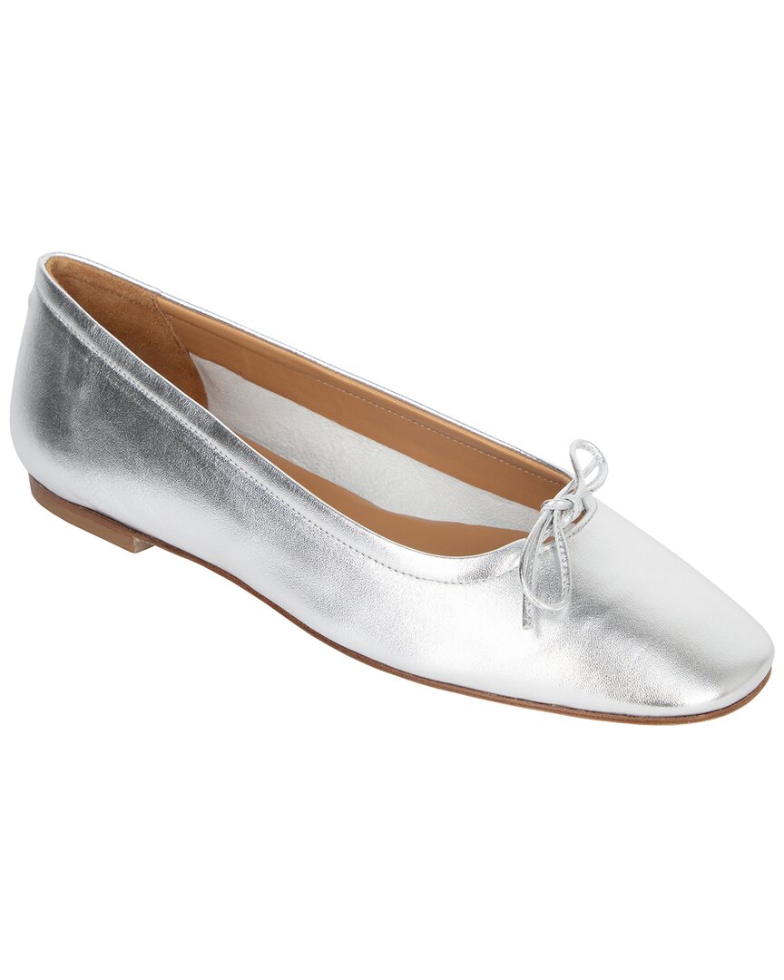 Кожаные туфли Aeyde Delfina Flat, серебряный