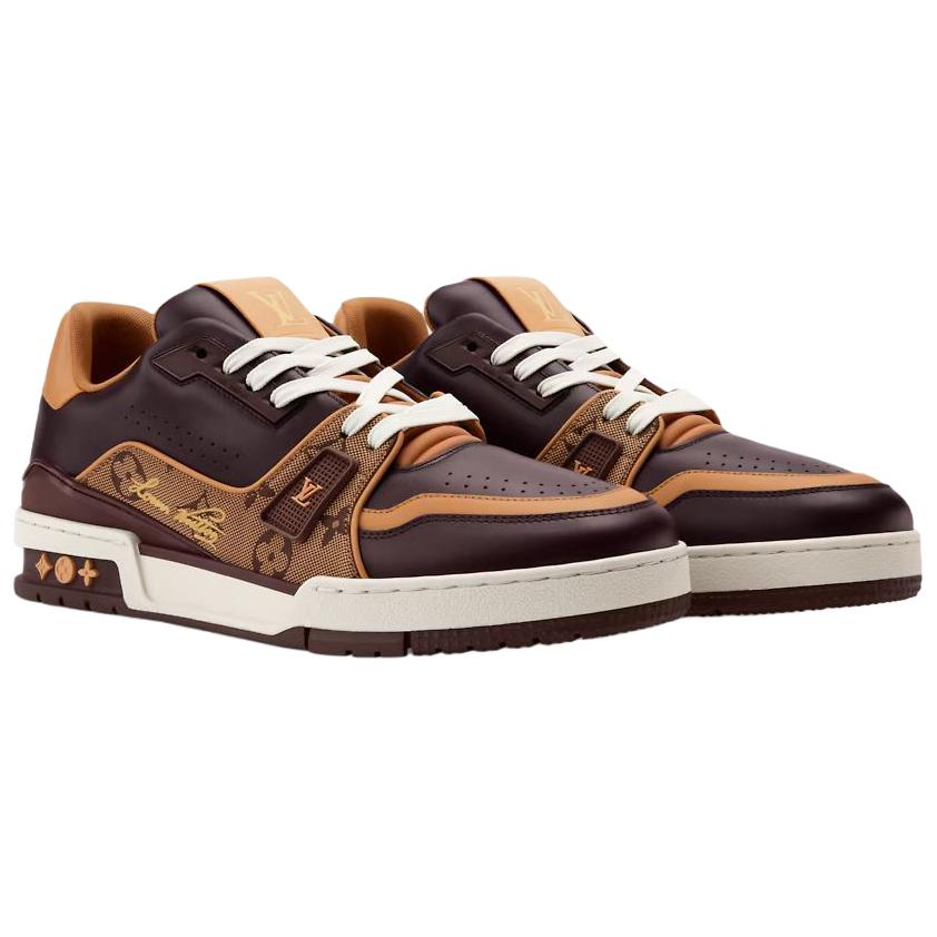 Кроссовки Low Top Skateboard для мужчин LOUIS VUITTON, коричневый — фото 4