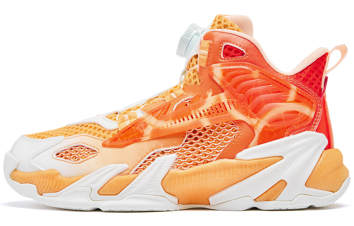 

QIAODAN Детские баскетбольные кроссовки Assassin Summer Cushioning Rebound Low с износостойкой амортизацией, оранжево-красные, для подростков