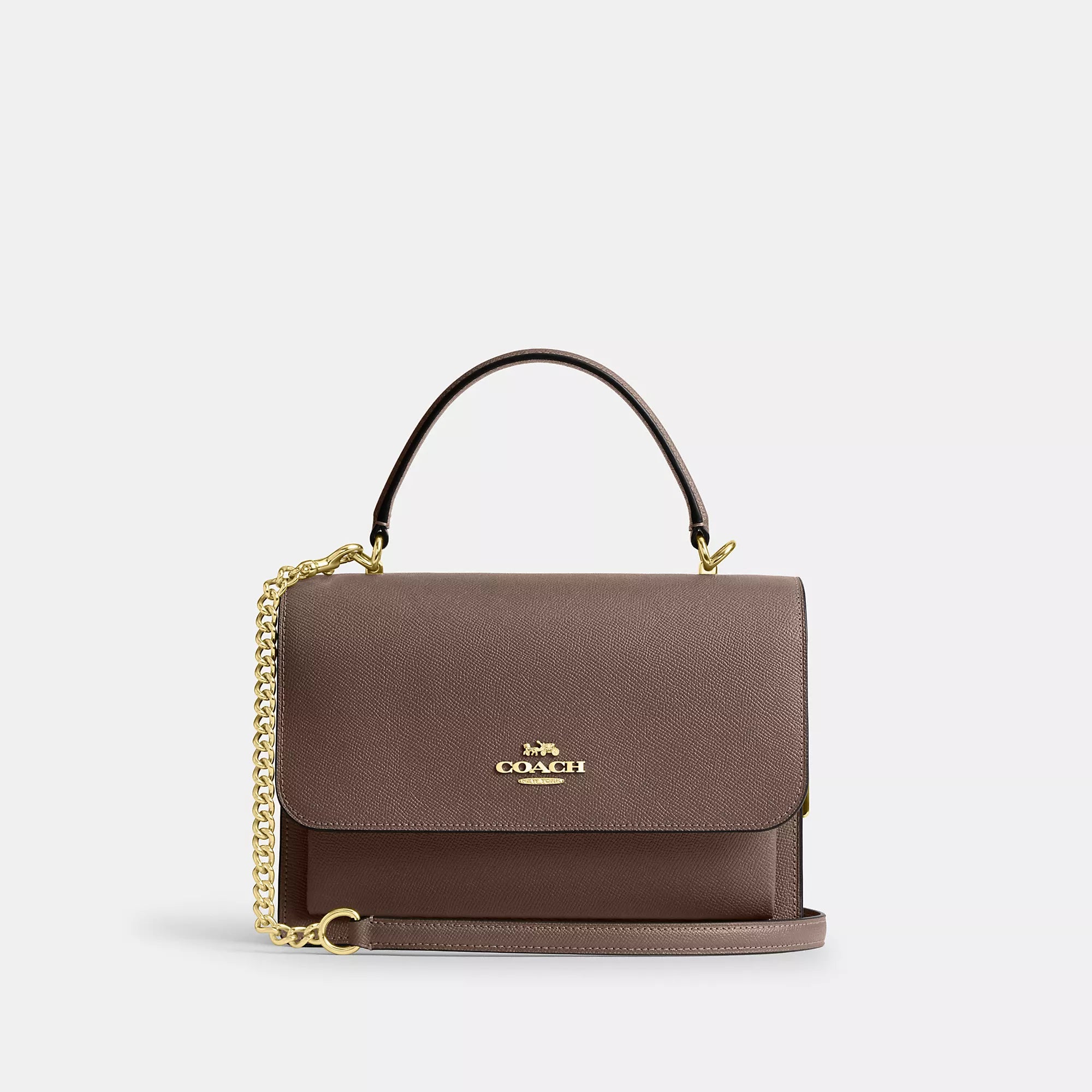 

Сумка с ручкой сверху Coach Outlet Klare, цвет gold/dark stone