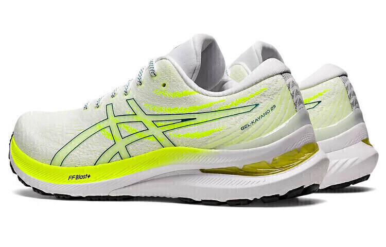 ASICS Gel-Kayano 29 White Velvet Pine Safety Yellow (женские) — фото 4
