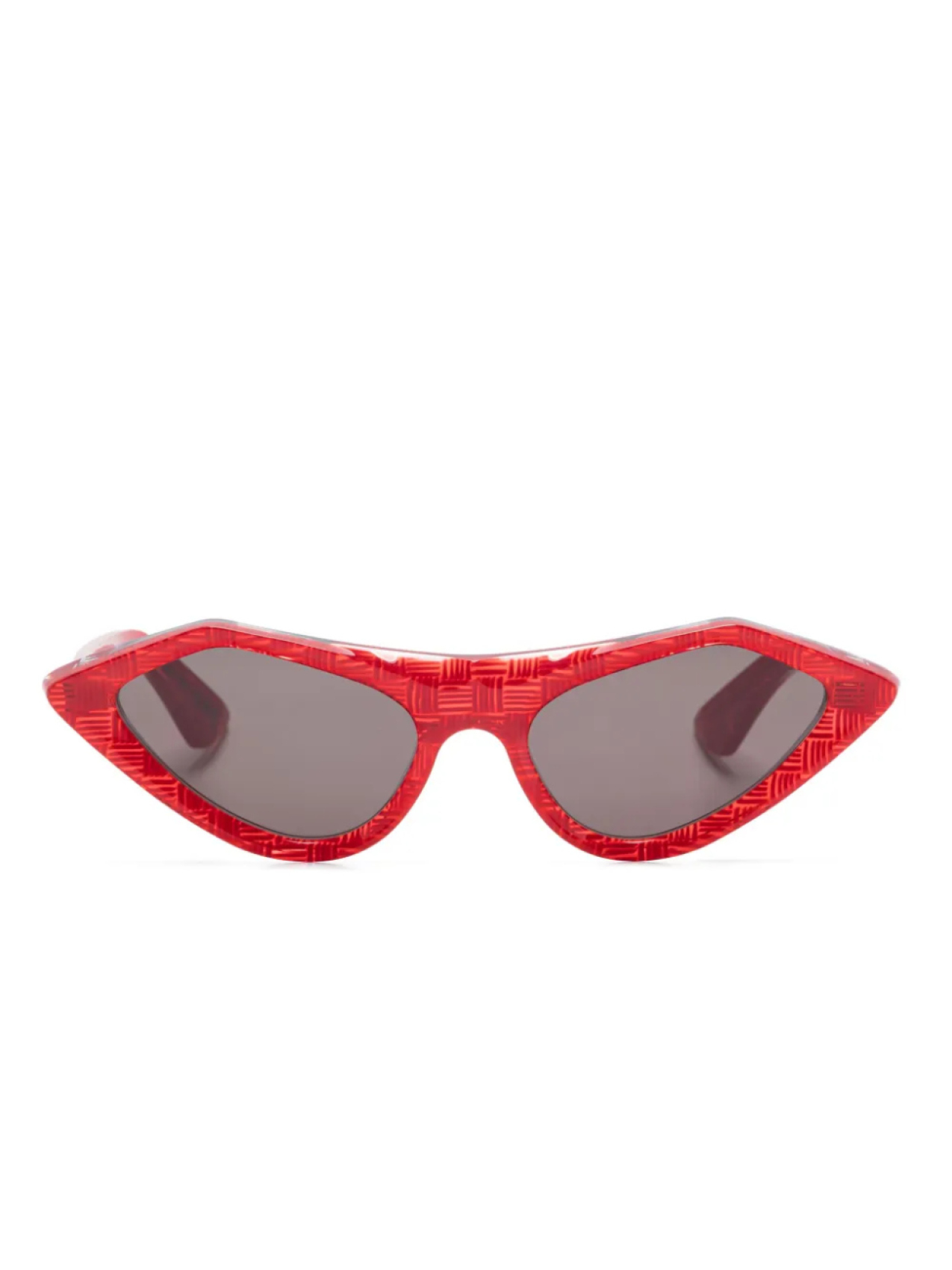 

Солнцезащитные очки Marni Eyewear в скульптурной оправе, красный
