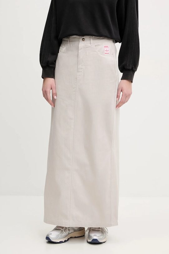 

Хлопковая юбка макси AOP MAXI SKIRT Adidas Originals, бежевый