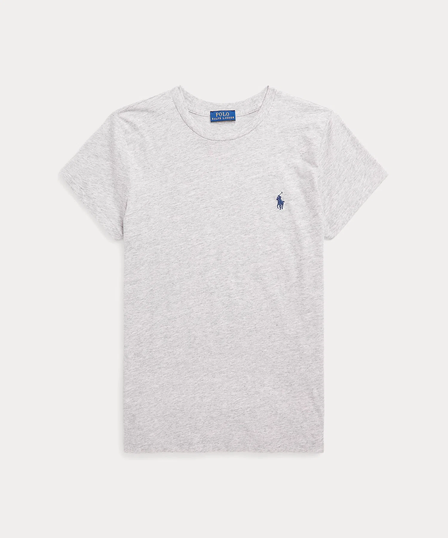 Женская хлопковая футболка POLO RALPH LAUREN серая — фото 2