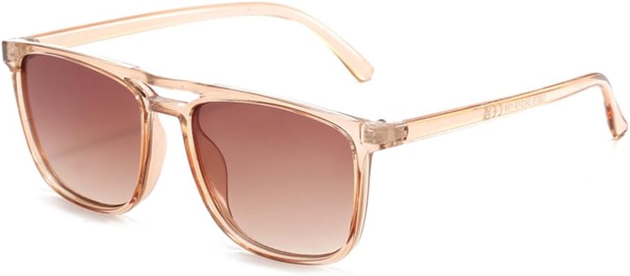 

Модные овальные солнцезащитные очки для женщин с двойной перемычкой, большие, конфетного цвета, классические, женские, с защитой от УФ-излучения UV400 MTZJH, Champagne