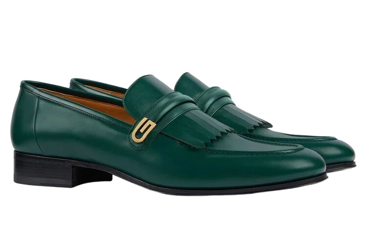 Туфли мужские Gucci, зеленый — фото 2