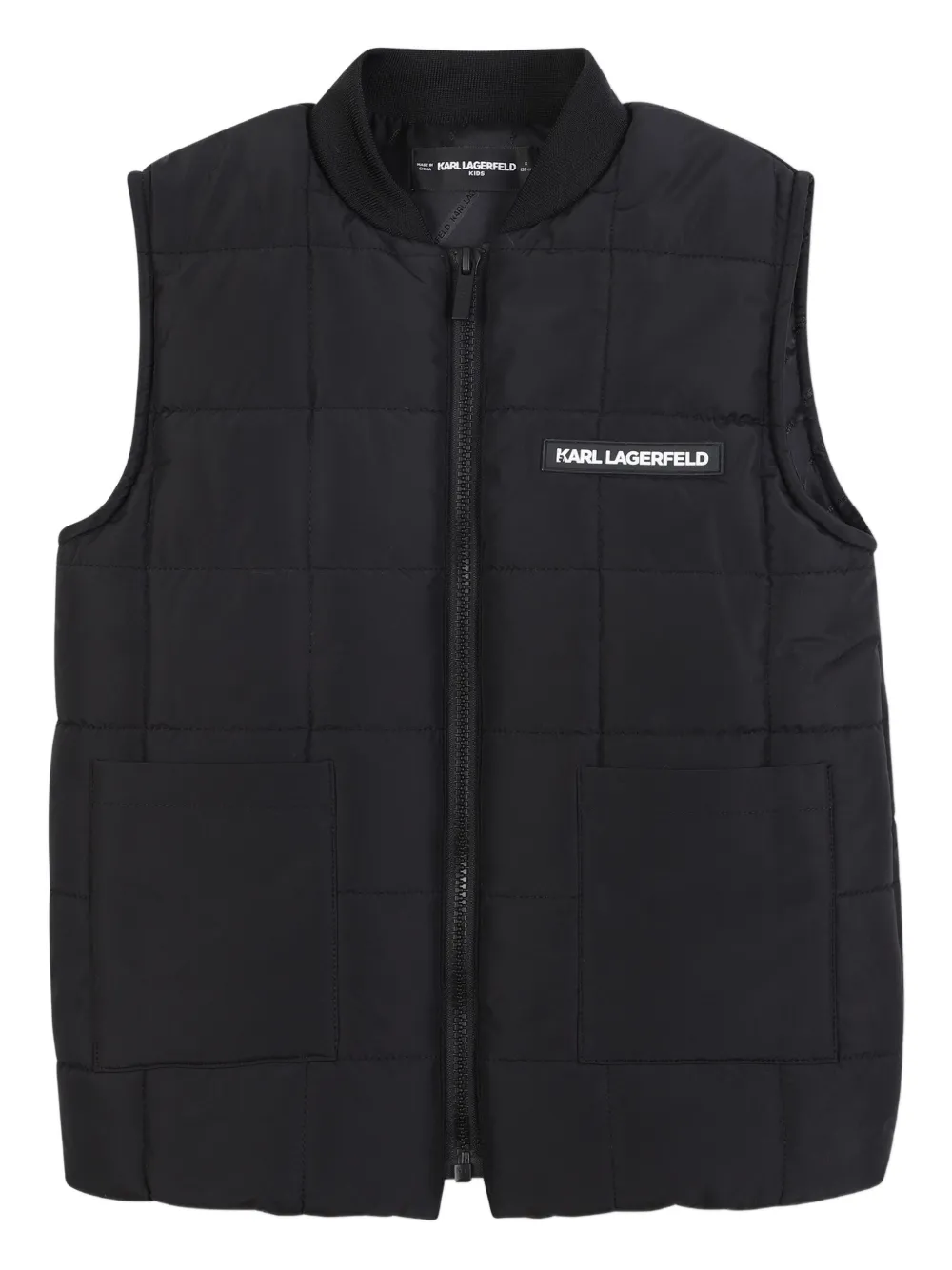 

Стеганый жилет KARL LAGERFELD KIDS, черный