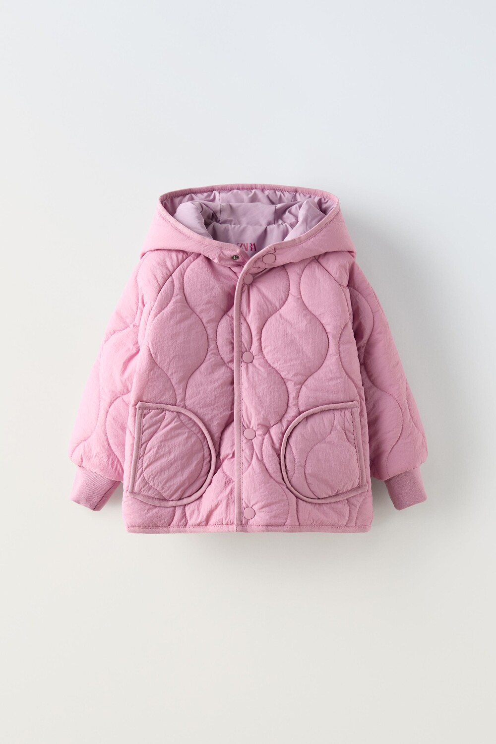 

Водоотталкивающая куртка с капюшоном ZARA, розовый/лиловый