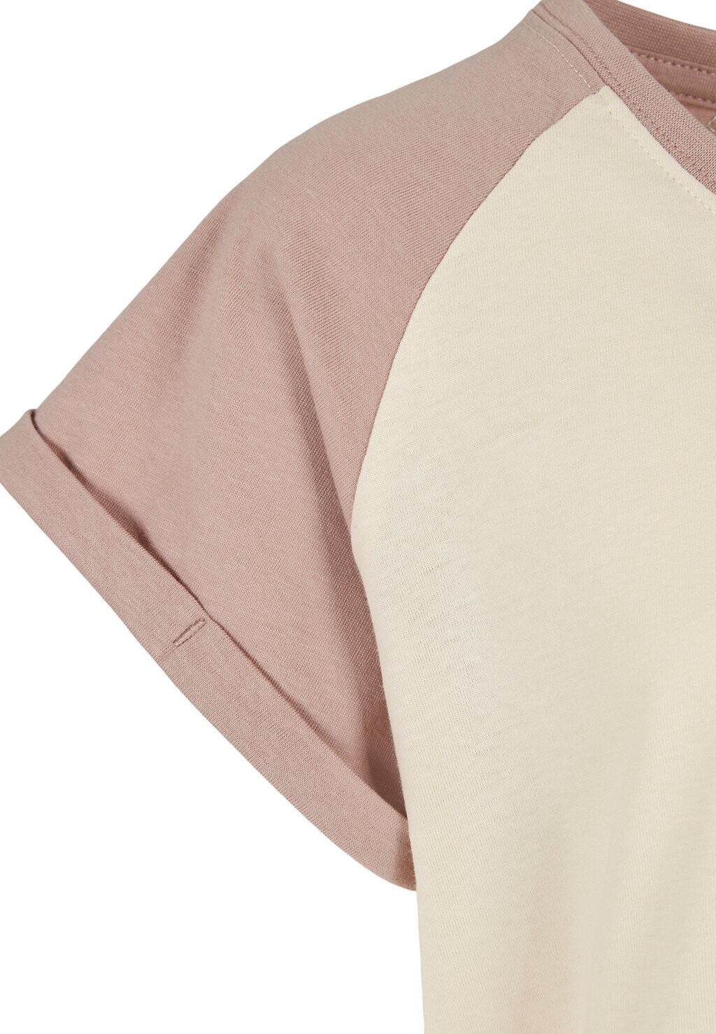 Футболка с принтом Contrast Raglan Urban Classics, цвет whitesand duskrose — фото 4
