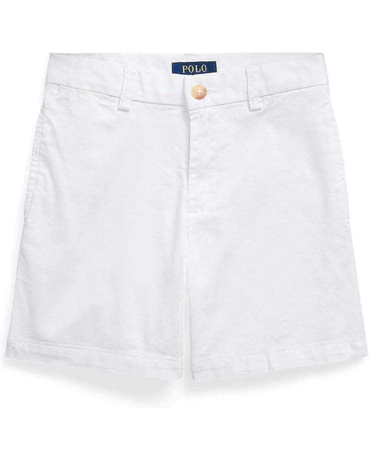 

Шорты Polo Ralph Lauren Kids Chino-Flat Front Shorts, белый