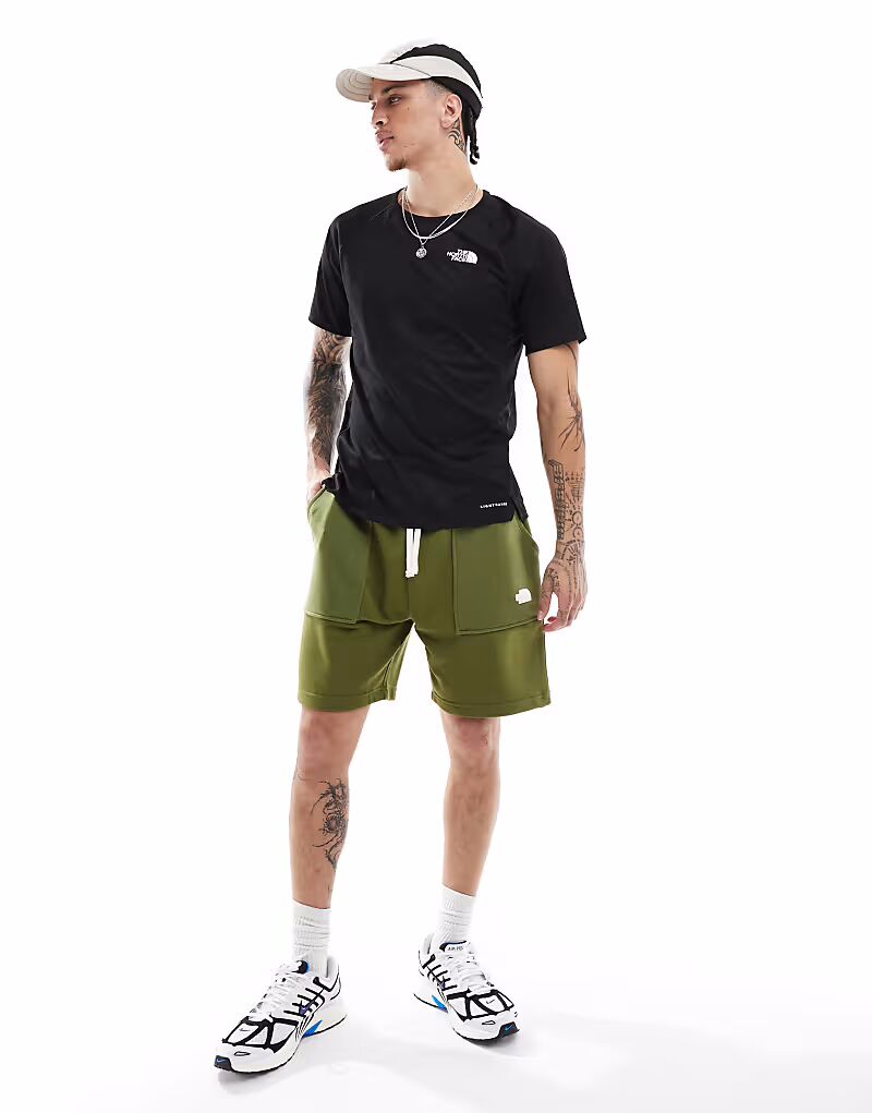 

Свободные шорты North Face Terry оливкового цвета