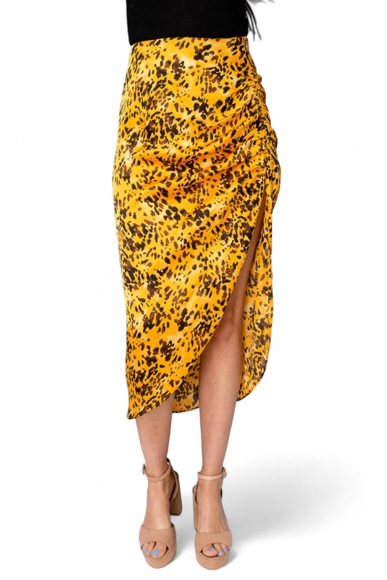 

Юбка Marie Zip Fron Midi в черепаховом цвете BUDDYLOVE, цвет tortoiseshell