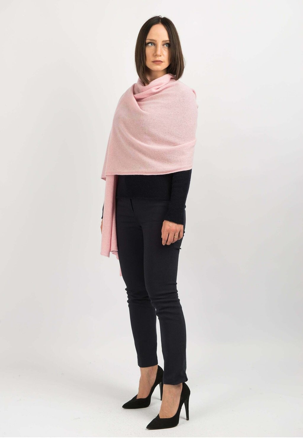 

Шарф Dalle Piane Cashmere, розовый