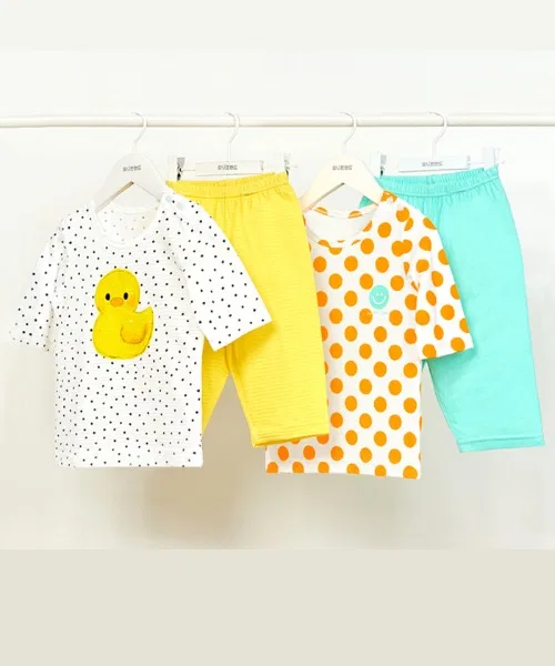 Детская пижама с коротким рукавом Unifriend 7/8, белый с жёлтым — фото 4