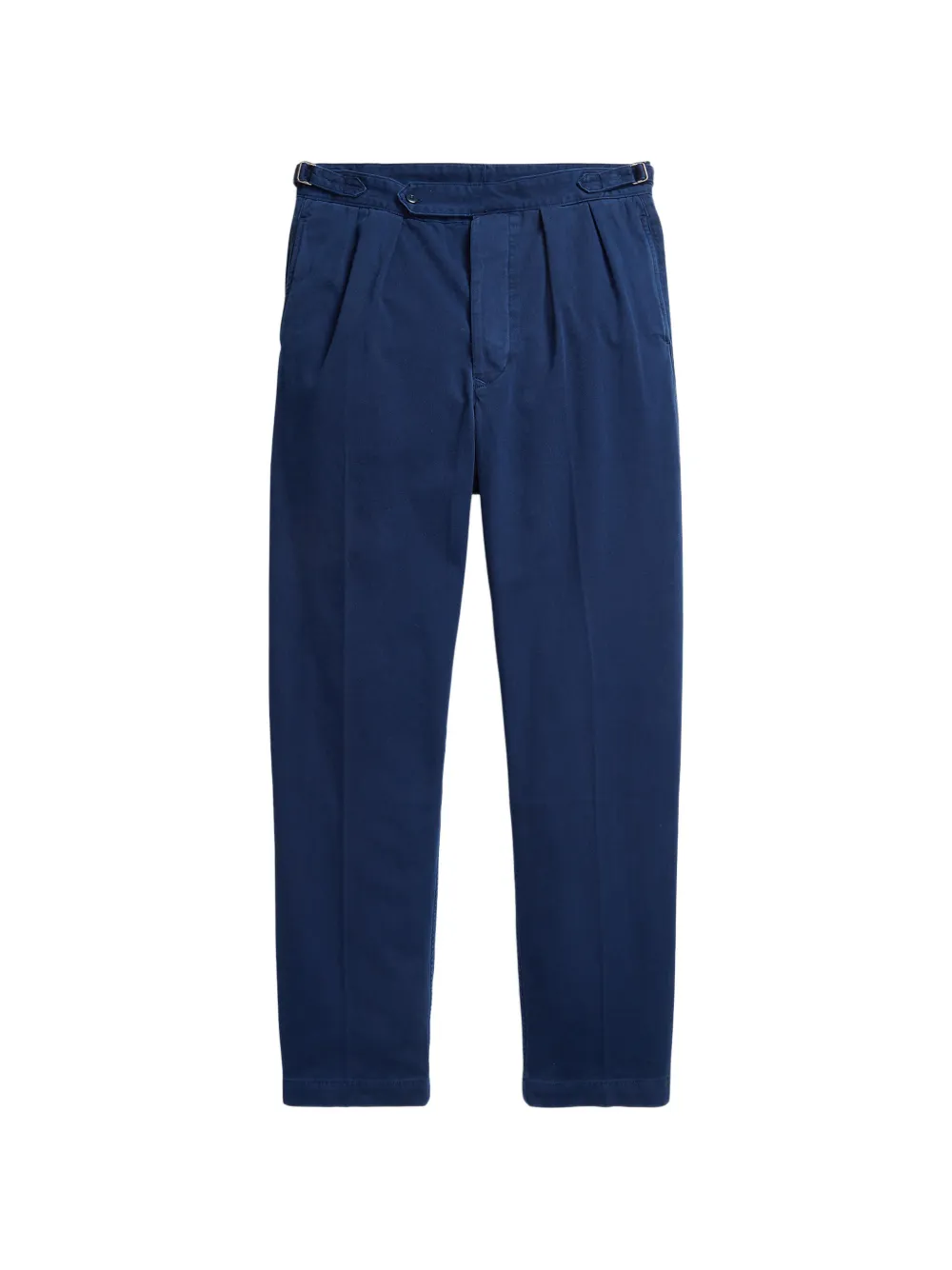 Брюки из твила с пуговицами и складками Polo Ralph Lauren, синий