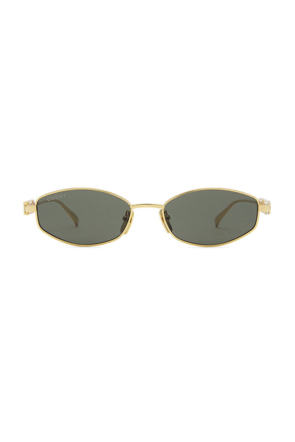 

Овальные солнцезащитные очки Gucci, gold & grey