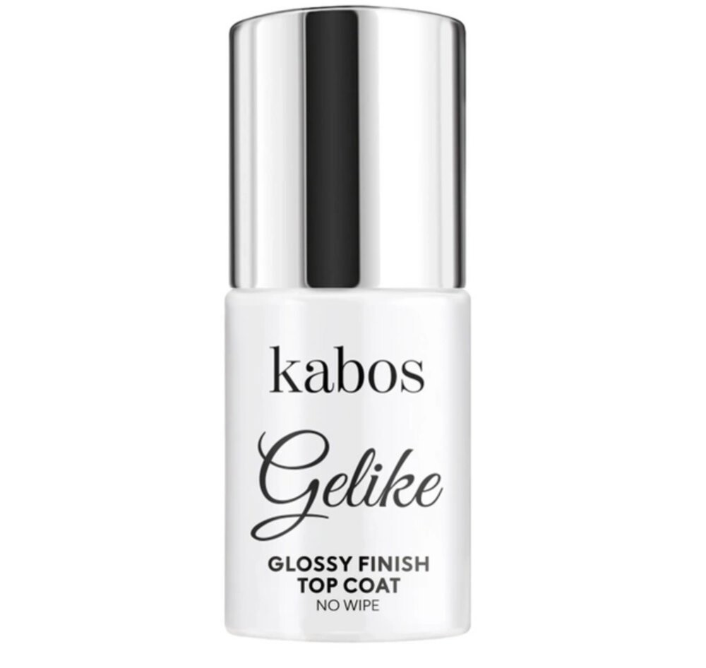 

Гибридное верхнее покрытие без липкого слоя Kabos Gelike Glossy Finish Top Coat No Wipe, 8 мл