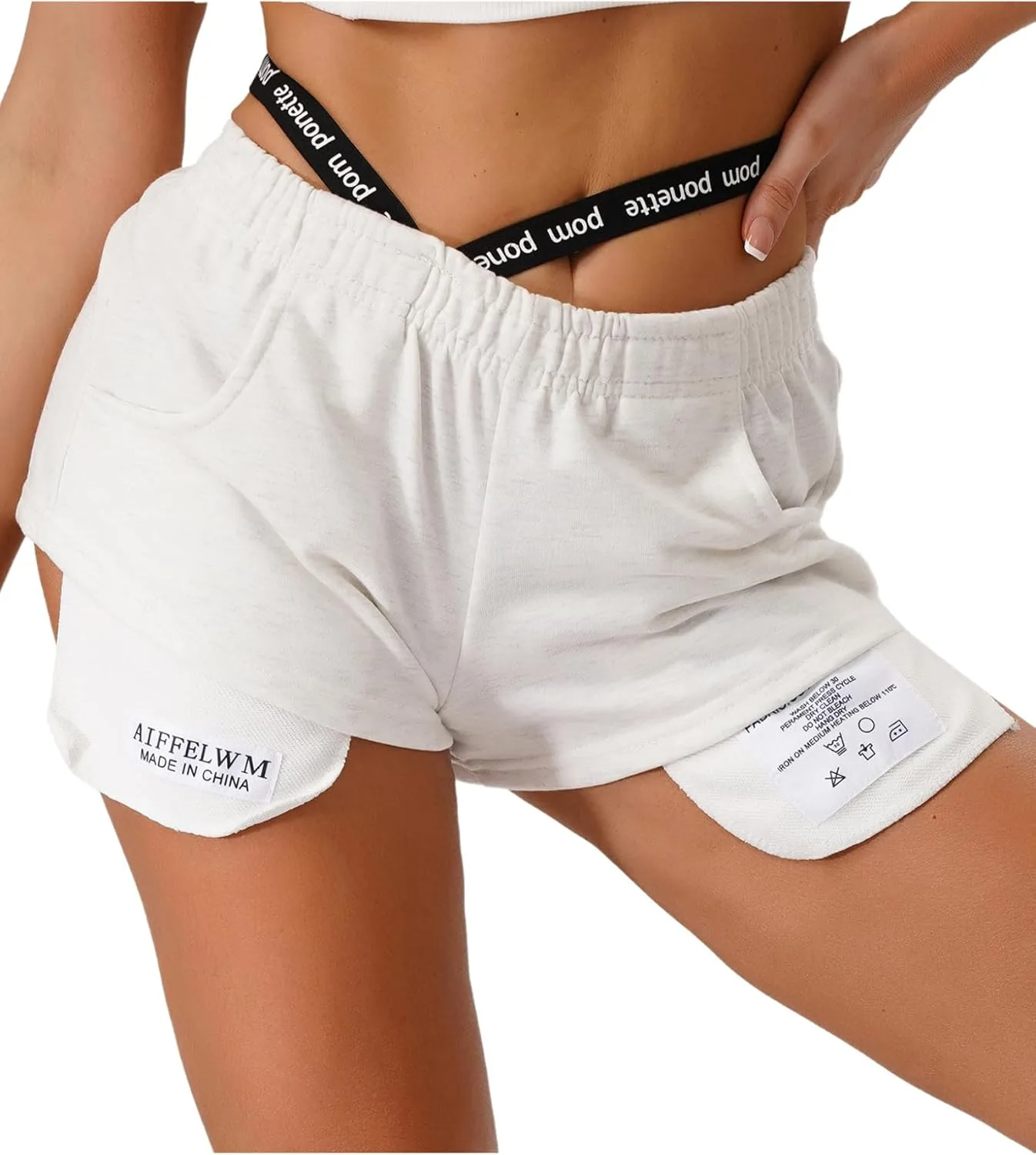 

Женские спортивные шорты для бега с эффектом подтяжки ягодиц и карманами Aiihoo