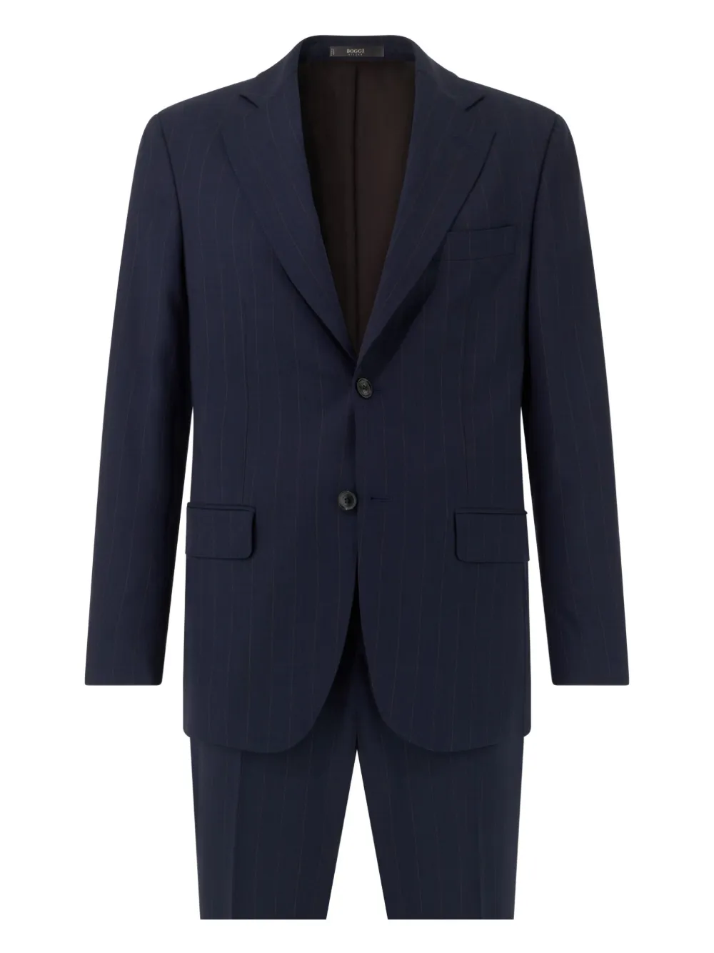 

Полосатый костюм из шерсти Boggi Milano, синий