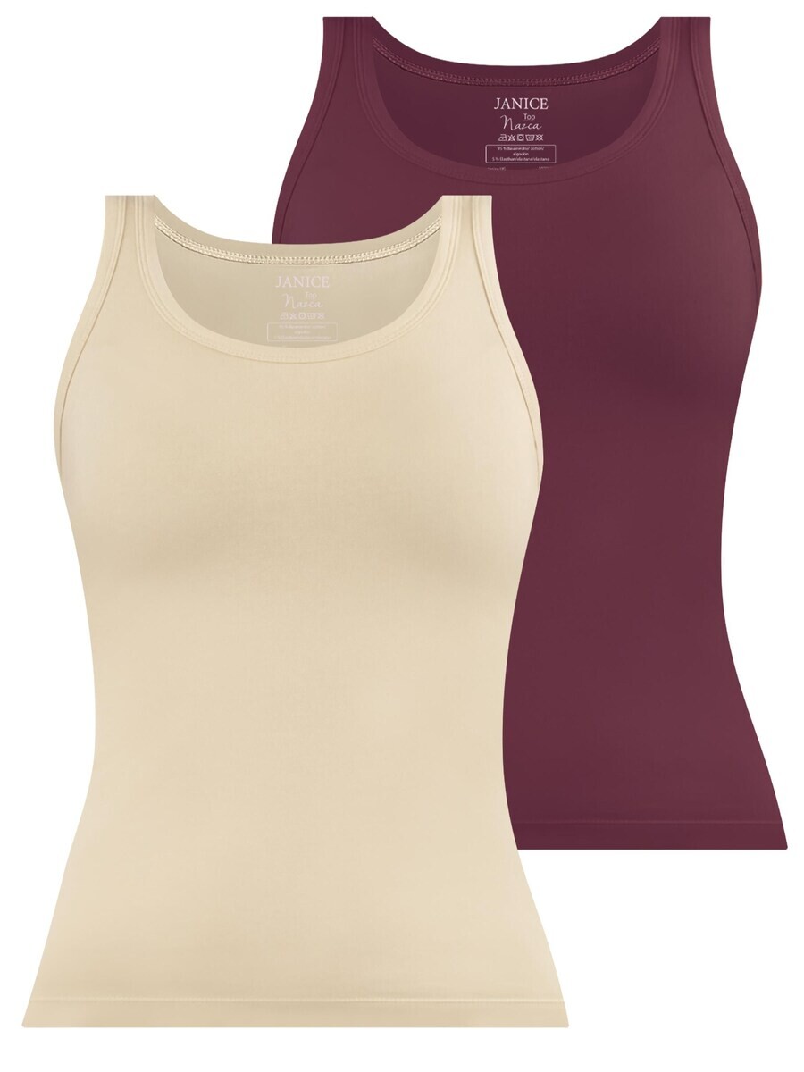 

Майка Janice Top Nazca, цвет beige/red