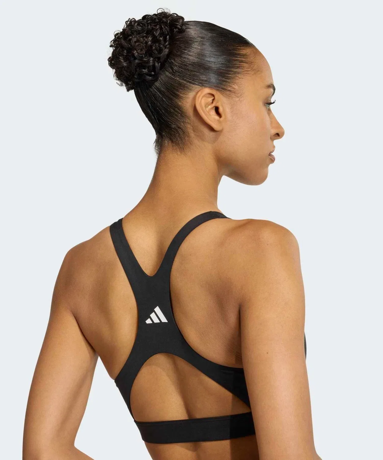 Спортивный бюстгальтер с высокой поддержкой Climacool Adidas Optimy Essentials Workout, черный — фото 3