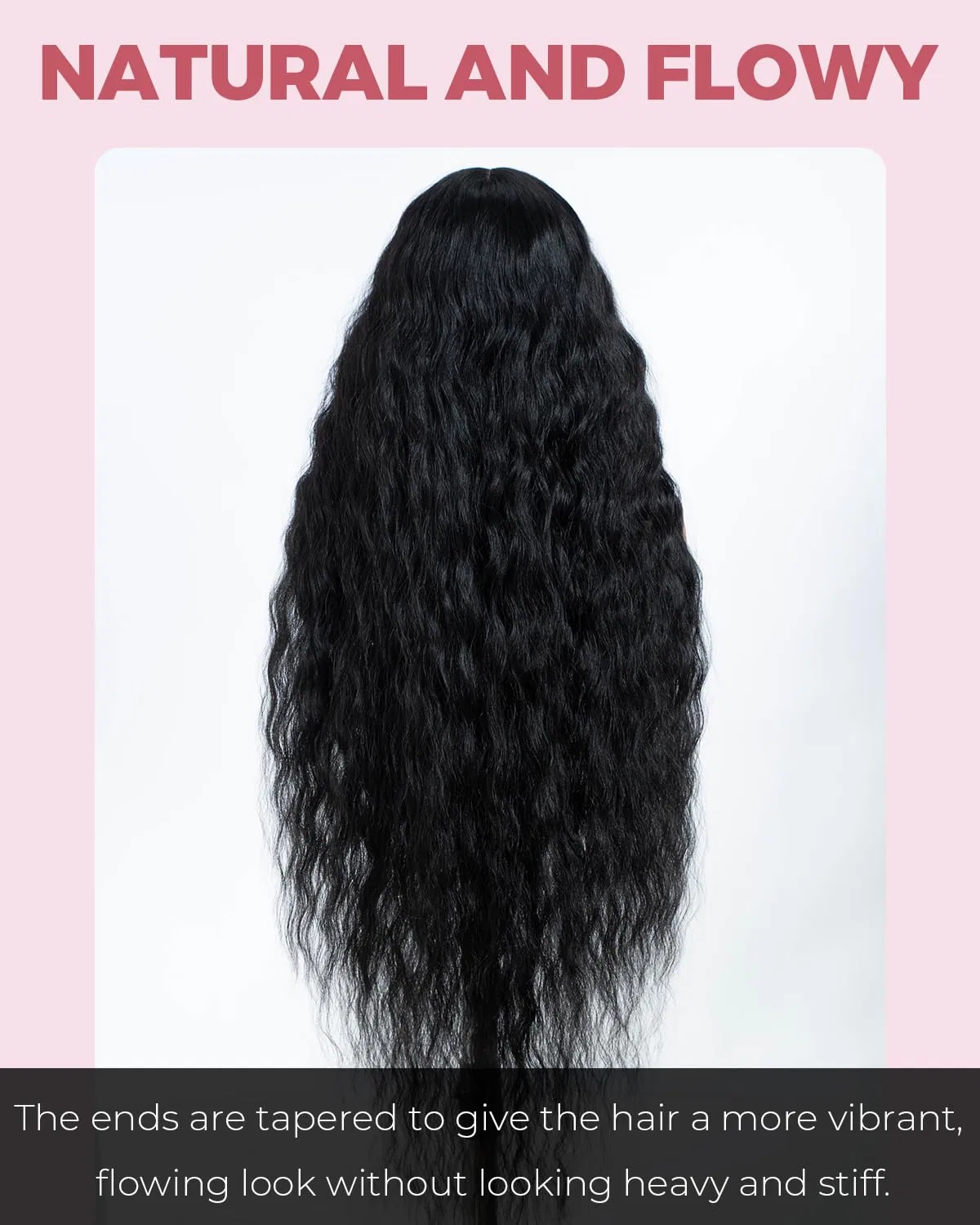 Длинный кудрявый синтетический парик Style Icon Super Lace Front Wig, 104 см Style Icon, 1B — фото 4