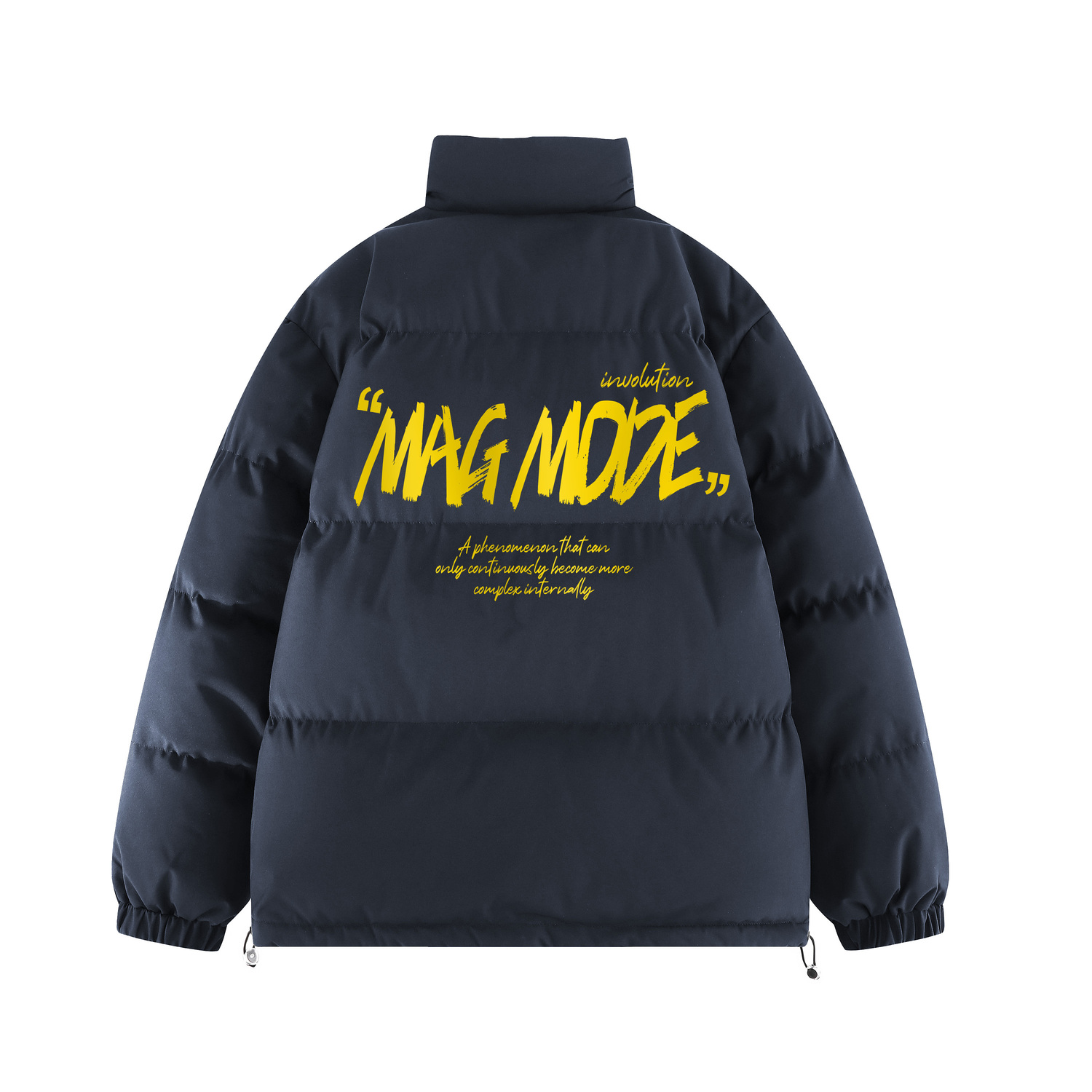 

Magmode Зимняя пуховая куртка унисекс, Navy Blue & Yellow