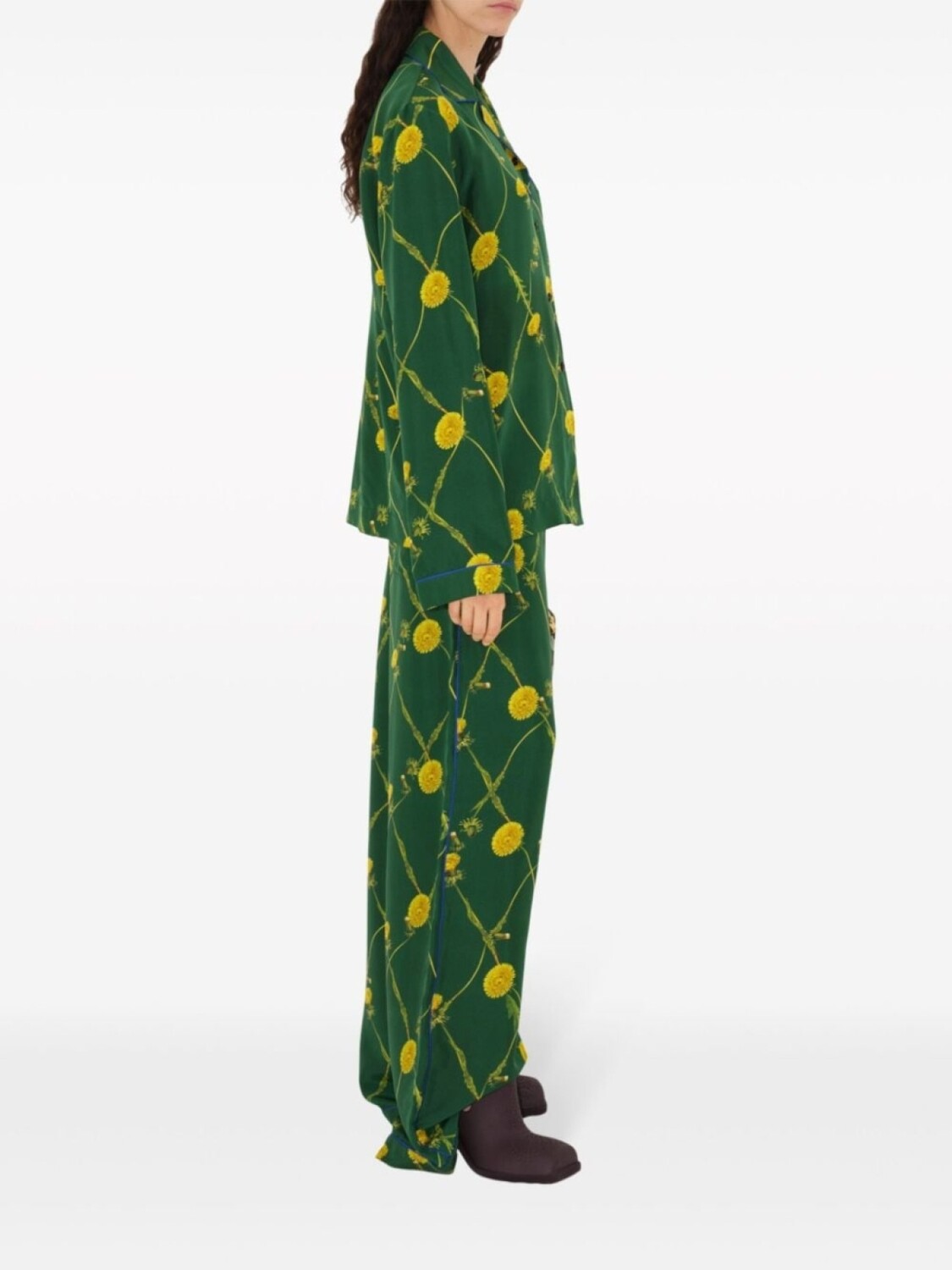 Брюки Dandelion Burberry, цветочный принт, зеленый — фото 3