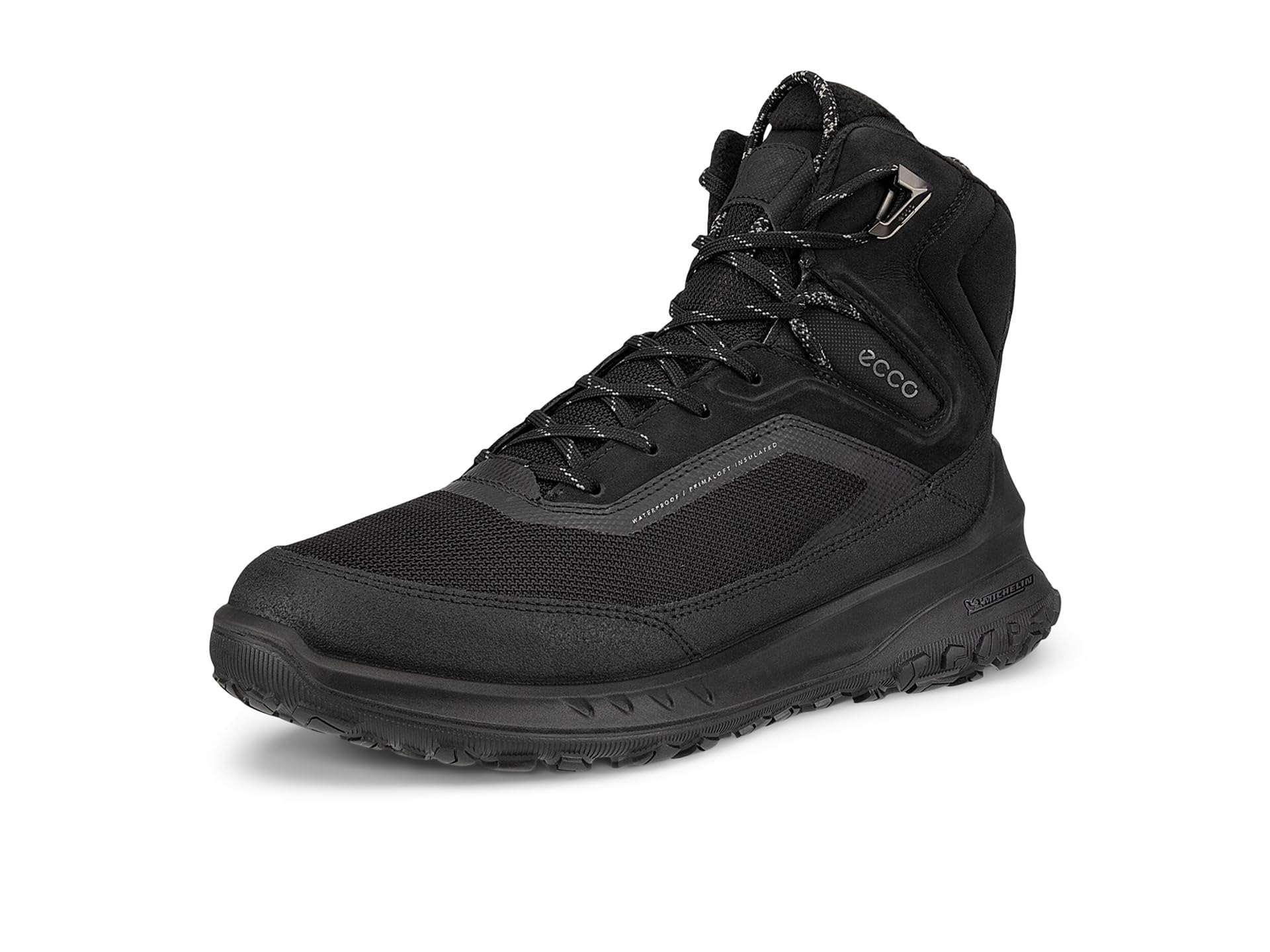 Ботинки ECCO Sport Ultra Terrain Waterproof Mid Warm Hiking Boots, цвет Black/Black Nubuck/Primaloft