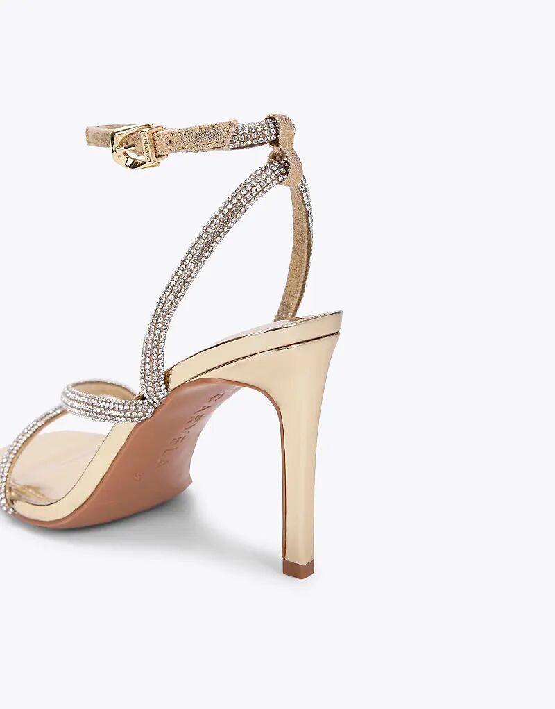 Босоножки на каблуке Carvela Paparazzi золотого цвета — фото 4