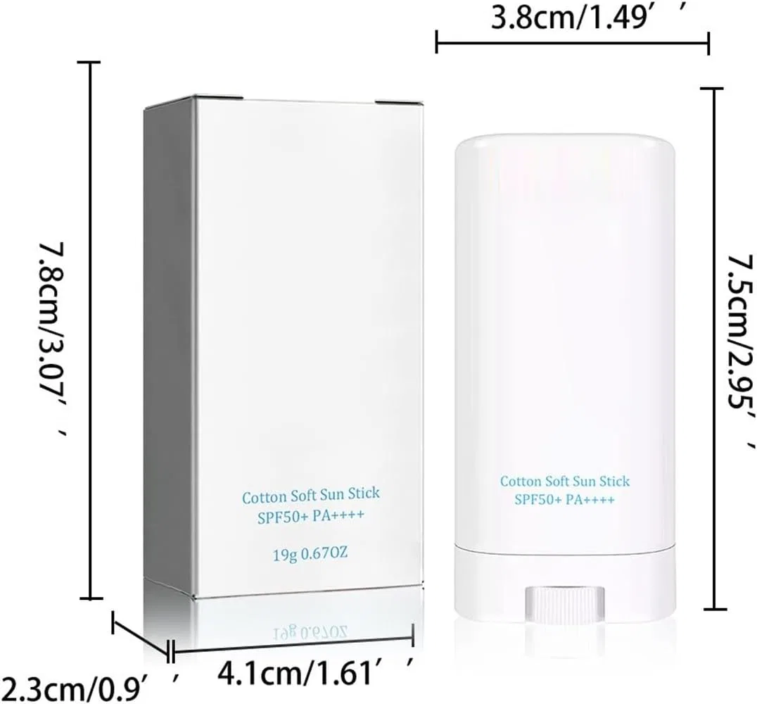 Солнцезащитный стик для лица с консилером Cotton Soft, белый, 7.5x3.8 см Generic — фото 3