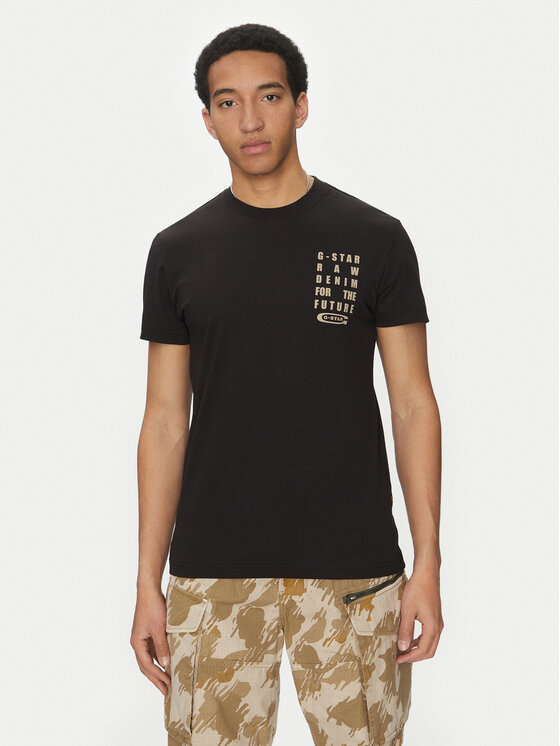 

Футболка обычного кроя Text Chest D25968-C506 6057 G-Star Raw, черный