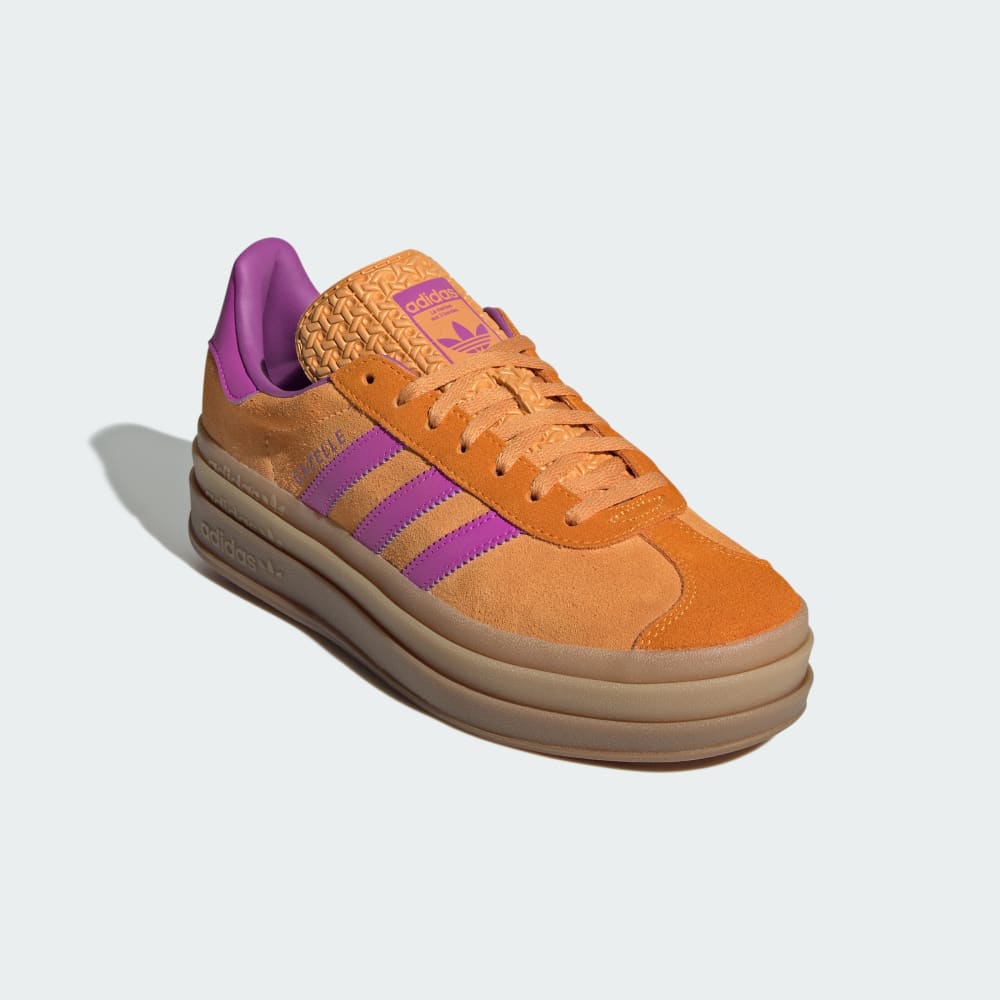 Кроссовки Adidas Gazelle Bold Shoes, цвет Flash Orange/Purple Burst/Crew Orange — фото 4