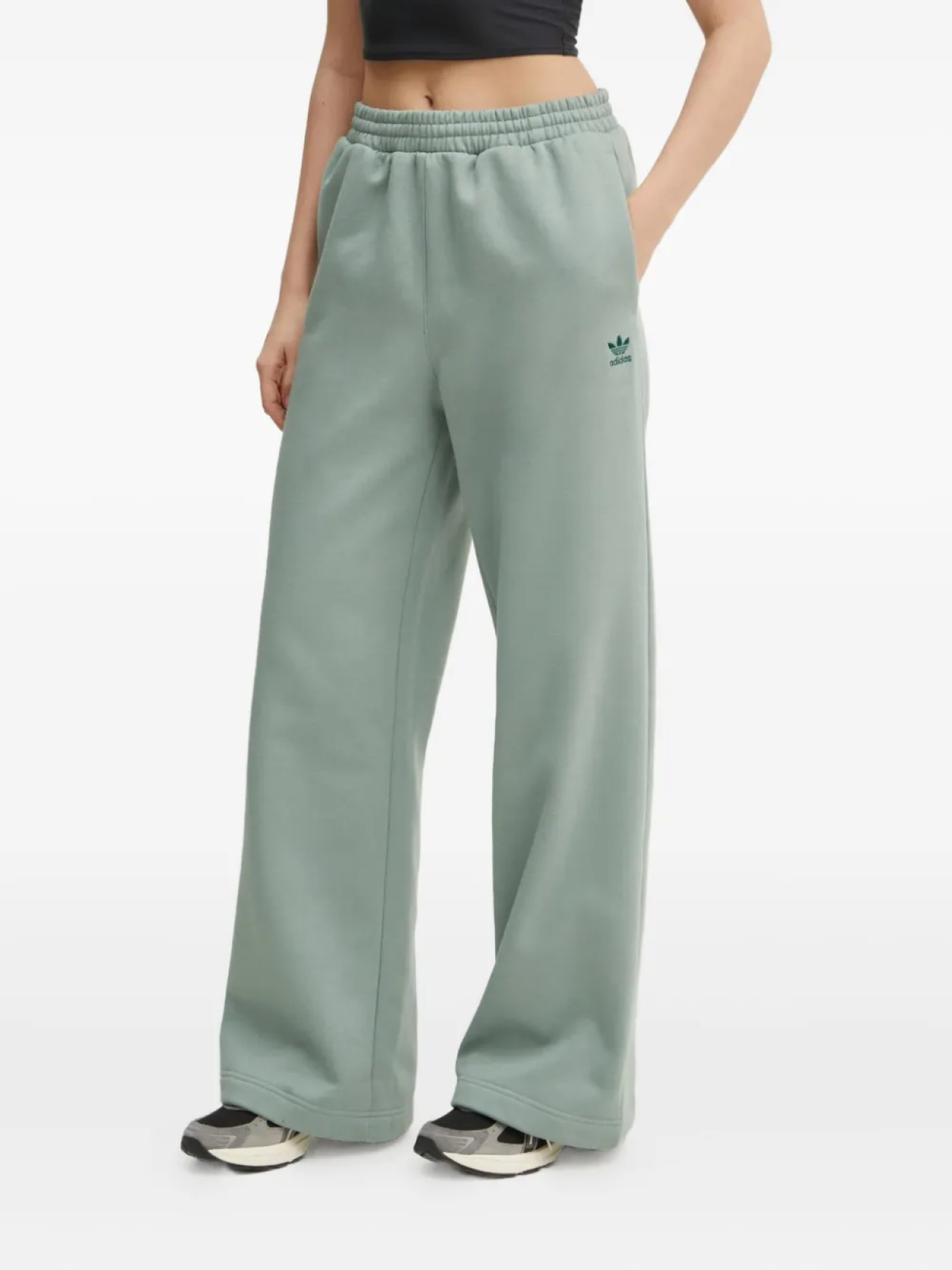 

Adidas спортивные брюки с вышитым логотипом, зеленый