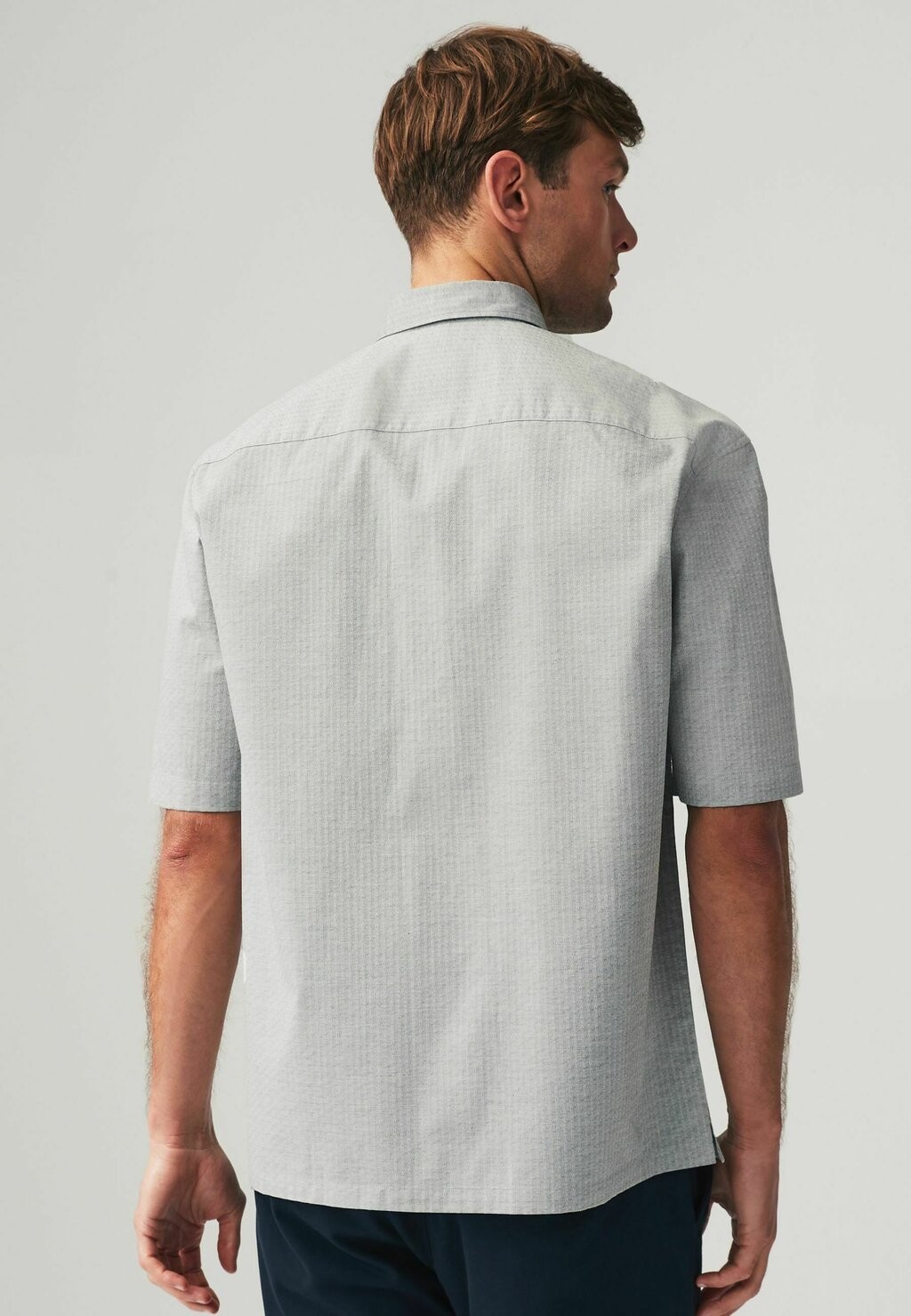 

Рубашка Short Sleeve Regular Fit Next, светло-серая