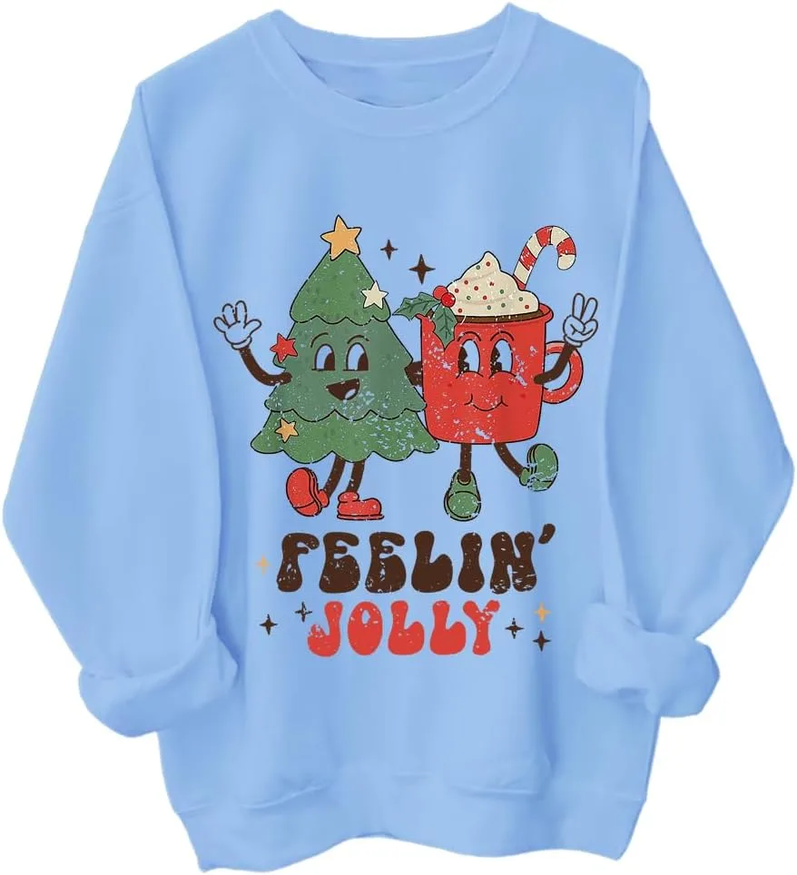 

Свитшут Feeling Jolly с рождественским принтом Kzggs