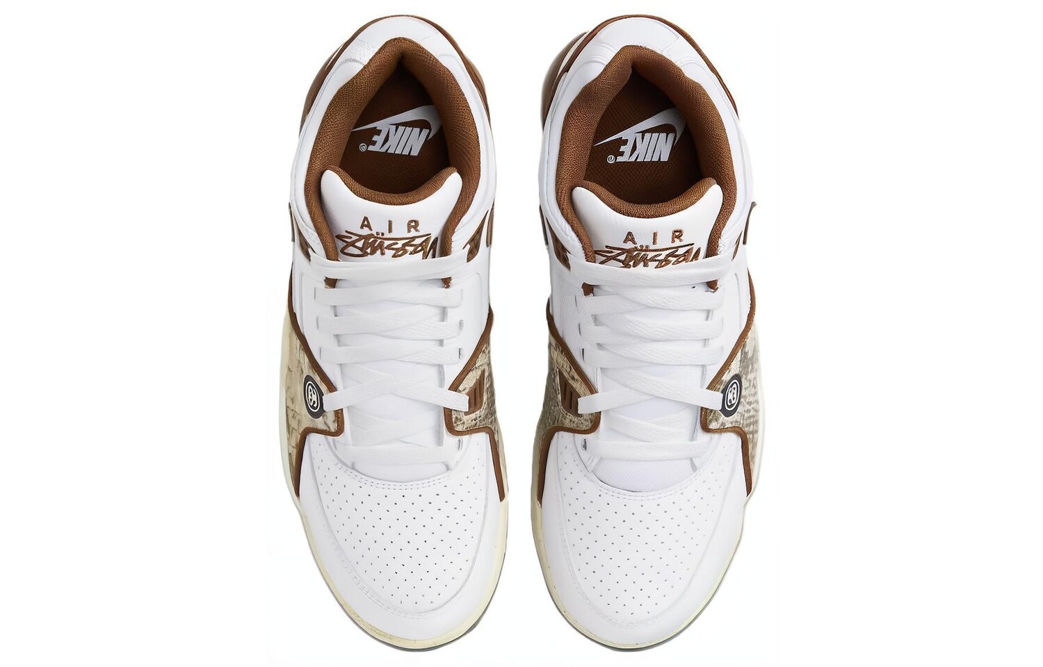 Мужские баскетбольные кроссовки Nike Air Flight 89 Vintage, White/Brown — фото 4